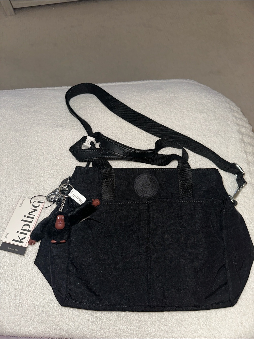 Kipling Kenzie Shoulder Bag in Black
